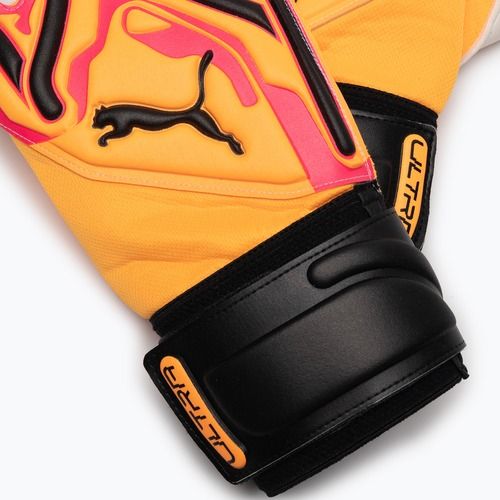 PUMA Ultra Pro RC goalkeeper gloves sunset glow/sun stream/puma black