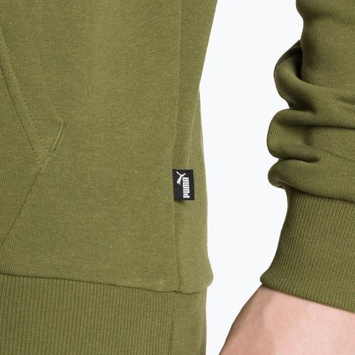 Men's PUMA Essentials+ Two-Tone Big Logo Hoodie TR olive green