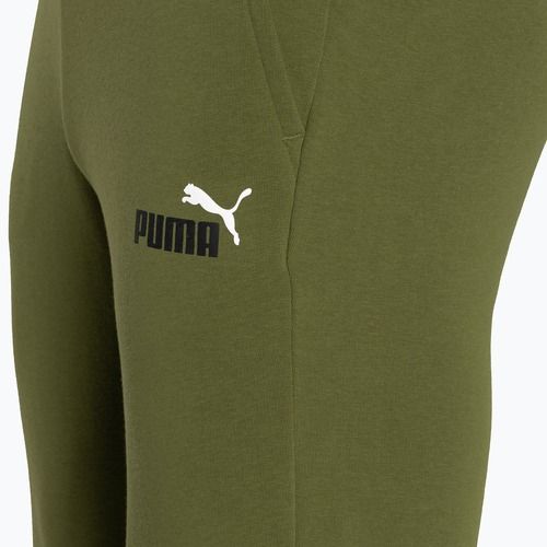 Men's PUMA Essentials+ 2 Col Logo TR trousers olive green