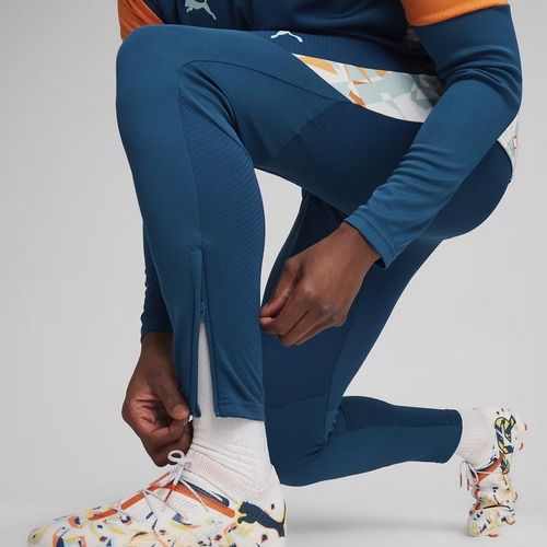 Men's PUMA Neymar JR Creativity Training ocean tropic/hot heat football trousers