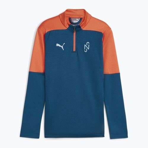 PUMA Neymar JR Creativity 1/4 Zip Top children's football sweatshirt ocean tropic/hot heat