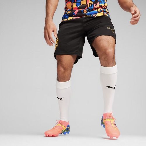 PUMA Neymar Jr men's football shorts puma black/sunset glow