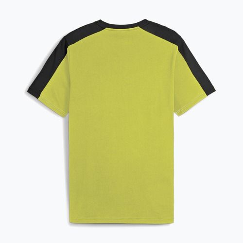 Men's PUMA ESS+ Block Tee puma black/lime sheen