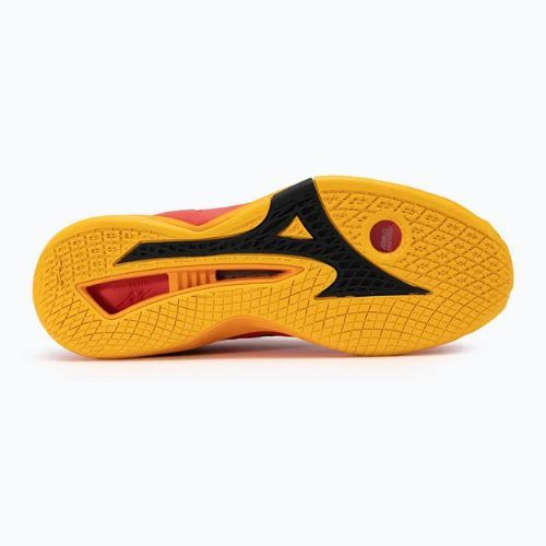 Men's handball shoes Mizuno Wave Stealth Neo radiant red/white/carrot curl