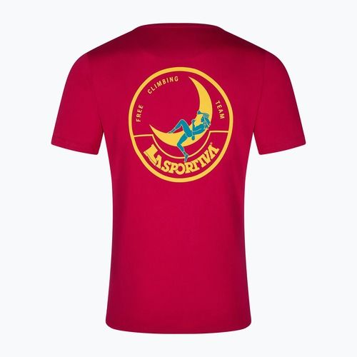 La Sportiva men's Climbing on the Moon fucsia/giallo T-shirt