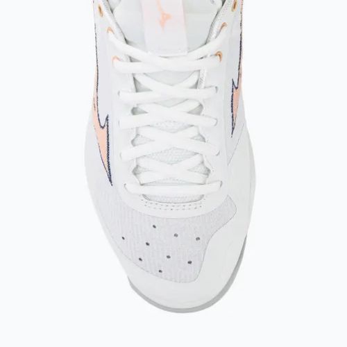 Women's volleyball shoes Mizuno Wave Luminous 2 white/navy peony/peach parfait