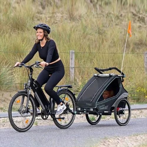 Qeridoo Kidgoo 2 bicycle trailer dark navy/blue