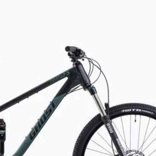GHOST Kato FS Essential 29 mountain bicycle black/metallic green bay matt