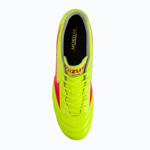 Mizuno Morelia II Pro MD safety yellow/fiery coral 2/galaxy silver men's football boots
