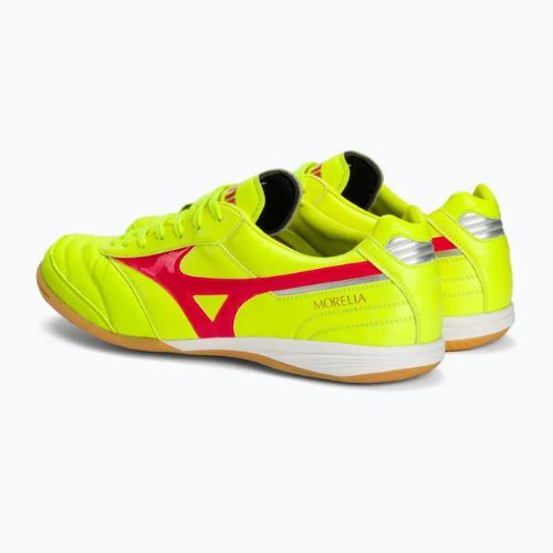 Mizuno Morelia Sala Elite IN safety yellow/fiery coral 2/galaxy silver men's football boots