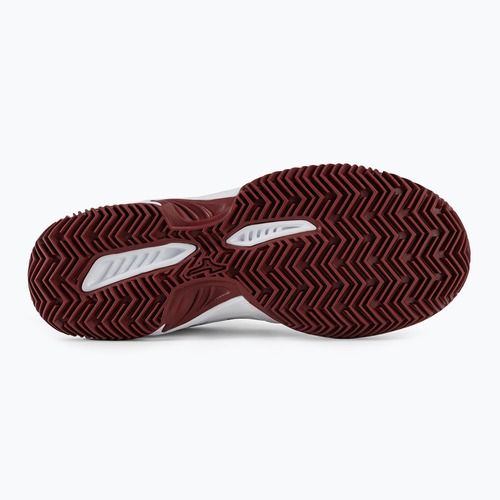 Women's tennis shoes Mizuno Break Shot 4 CC white/cabernet/papyrus