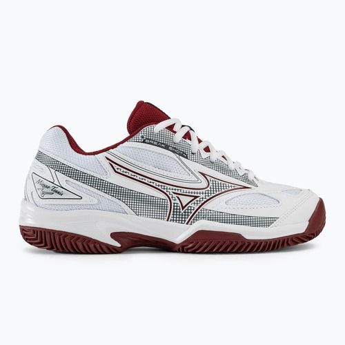 Women's tennis shoes Mizuno Break Shot 4 CC white/cabernet/papyrus