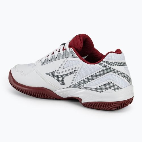 Women's tennis shoes Mizuno Break Shot 4 CC white/cabernet/papyrus