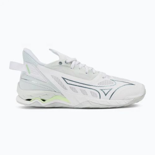 Women's handball shoes Mizuno Wave Mirage 5 white/glacial ridge/patinagreen