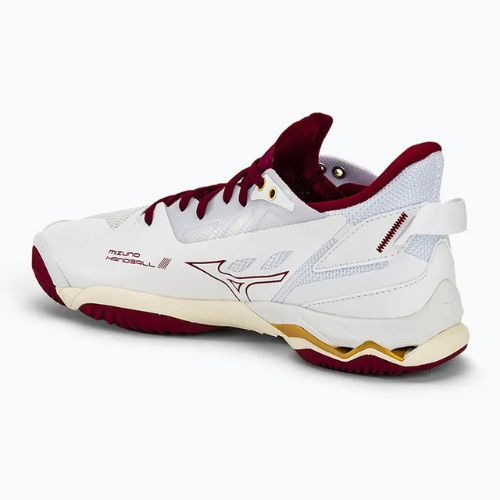 Women's handball shoes Mizuno Wave Mirage 5 white/cabernet/mp gold