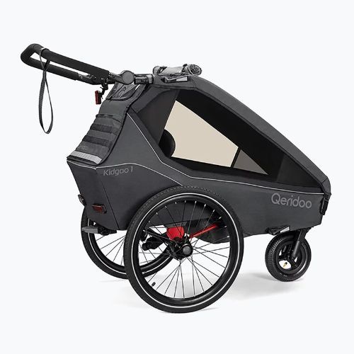 Qeridoo Kidgoo 1 bicycle trailer dark steel grey