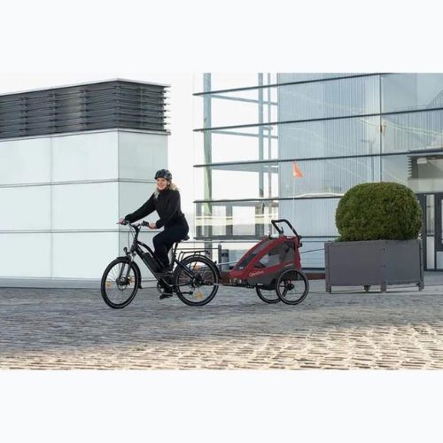 Qeridoo Sportrex 2 bicycle trailer cayenne red