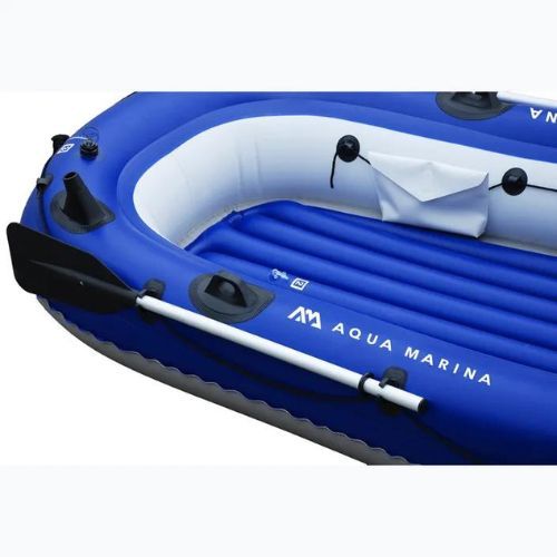 Aqua Marina Wildriver blue 3-person pontoon with motor