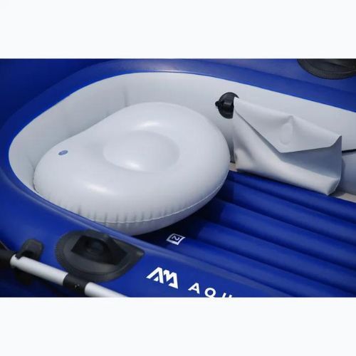 Aqua Marina Wildriver blue 3-person pontoon with motor