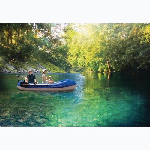 Aqua Marina Wildriver blue 3-person pontoon with motor