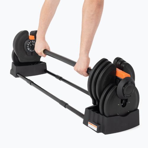 Dumbbell/ barbell 2-in-1 TREXO TRX-ABD40 1-40 kg black/orange