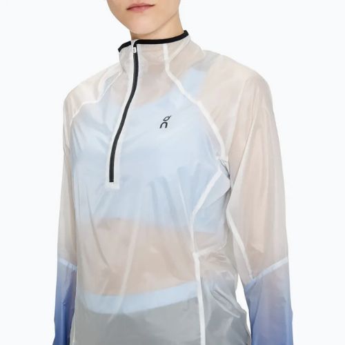Women's On Zero undyed-white /cobalt running jacket