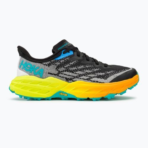 Women's running shoes HOKA Speedgoat 5 black/evening primrose