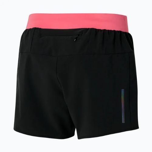 Women's running shorts Mizuno Alpha 4.5 black/coral