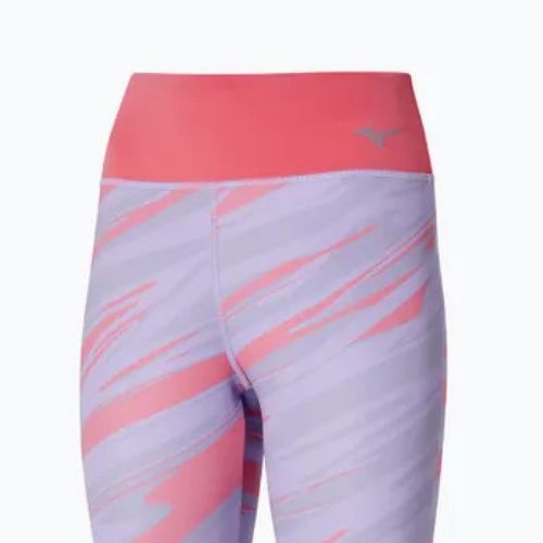 Women's running leggings Mizuno 7/8 Printed pastel lilac