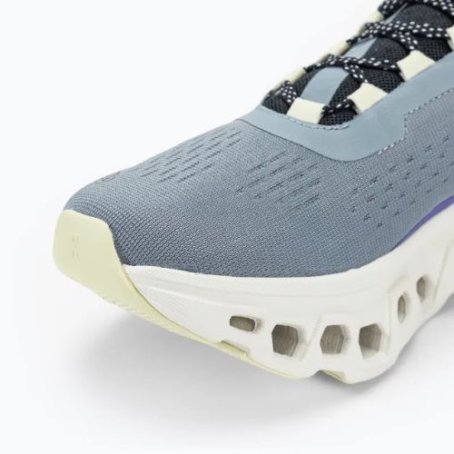 Women's On Cloudmonster mist/blueberry running shoes