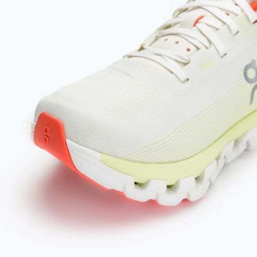 Women's On Cloudflow 4 white/hay running shoes
