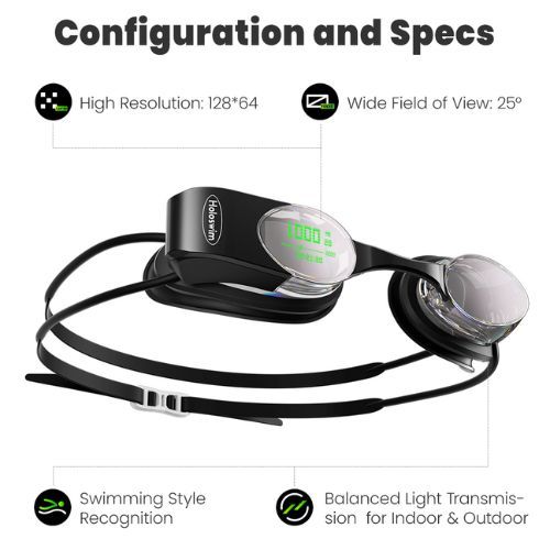 Holoswim Smart swimming goggles black