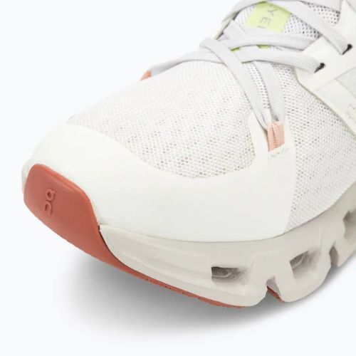 Women's On Cloudflyer 4 white/hay running shoes