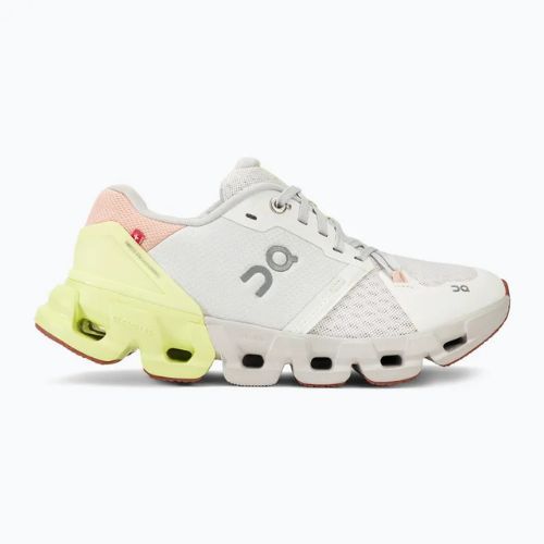 Women's On Cloudflyer 4 white/hay running shoes
