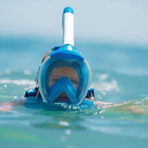 Children's full face mask for snorkelling AQUASTIC KAI Jr blue