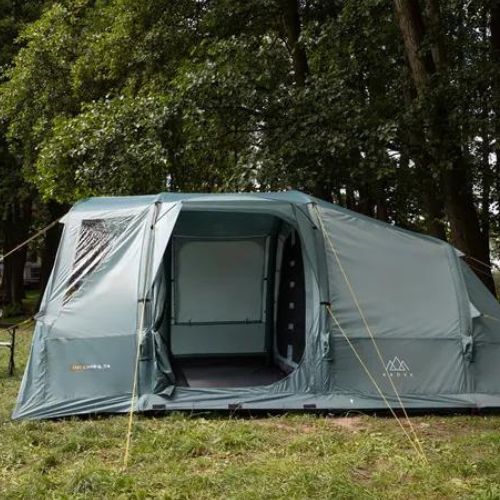 Inflatable 6-person camping tent KADVA AIRcamp 6.24 green