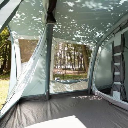 Inflatable 6-person camping tent KADVA AIRcamp 6.24 green