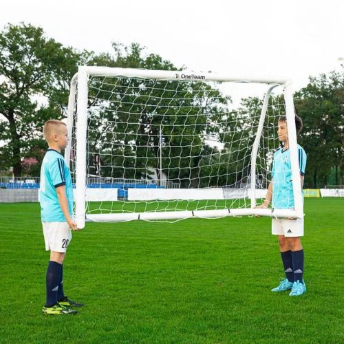OneTeam PVC football goal 244 x 150 cm white