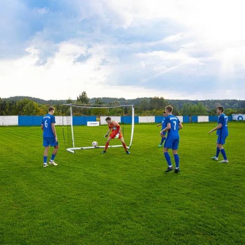 OneTeam Flex Square football goal 240 x 150 cm white