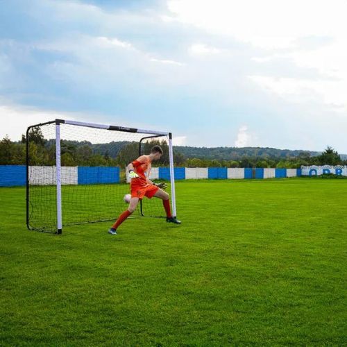 OneTeam One Square football goal 300 x 200 cm galvanised steel white/black