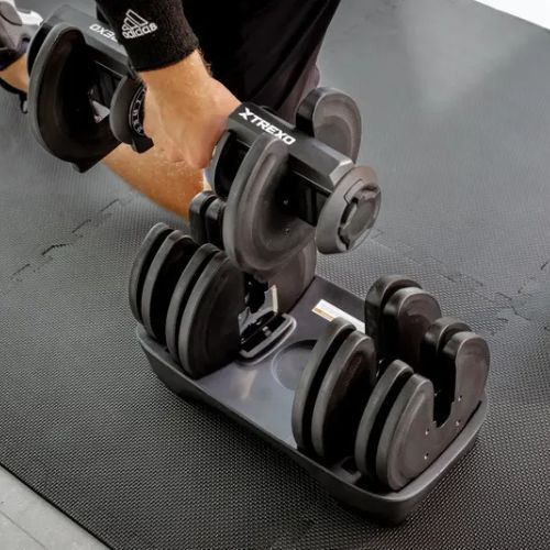 TREXO adjustable dumbbell TXO-B4W001 40 kg black