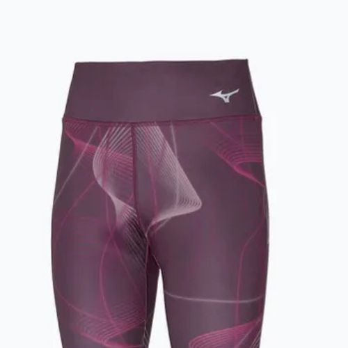 Women's running leggings Mizuno Printed grape wine