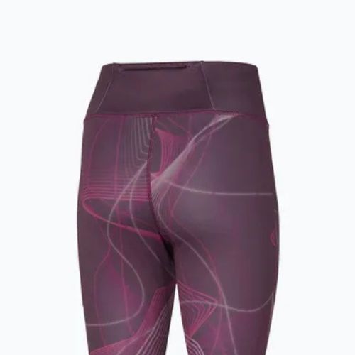 Women's running leggings Mizuno Printed grape wine