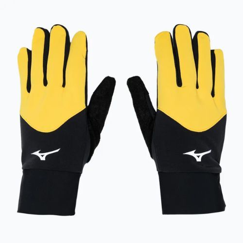 Mizuno Warmalite racing yellow running gloves