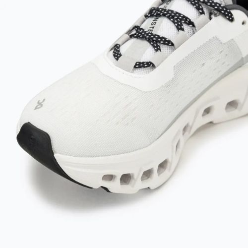 Women's On Cloudmonster allwhite running shoes