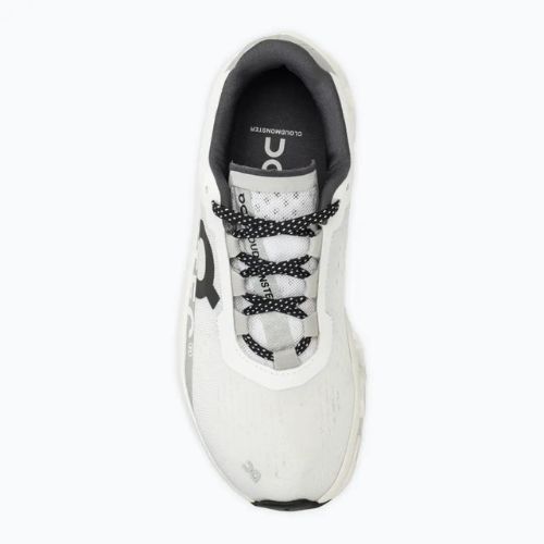 Women's On Cloudmonster allwhite running shoes
