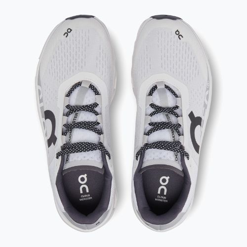 Men's On Cloudmonster allwhite running shoes