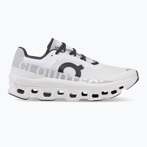 Men's On Cloudmonster allwhite running shoes