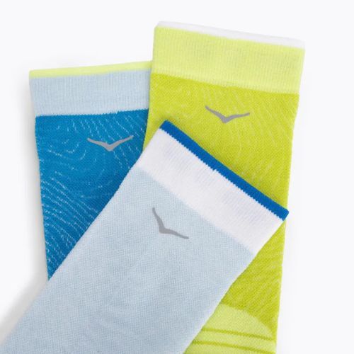 HOKA Crew Run Sock 3 pairs diva blue/ice water/evening primrose running socks