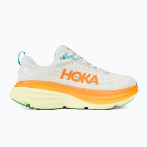 HOKA men's running shoes Bondi 8 blanc de blanc/solar
